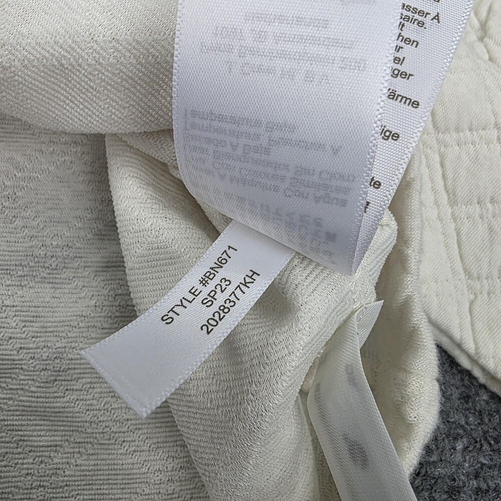 J Crew Sweater Womens Medium Ivory Quilted Pullover Long Sleeve Textured Casual - Picture 16 of 16